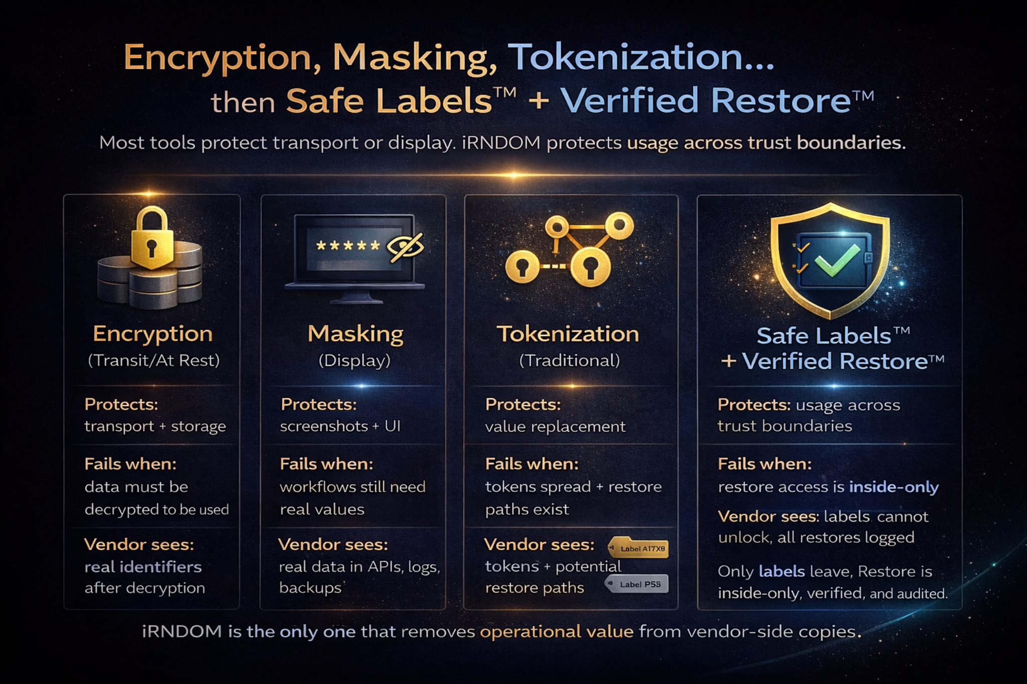 Safe Labels and Verified Restore process