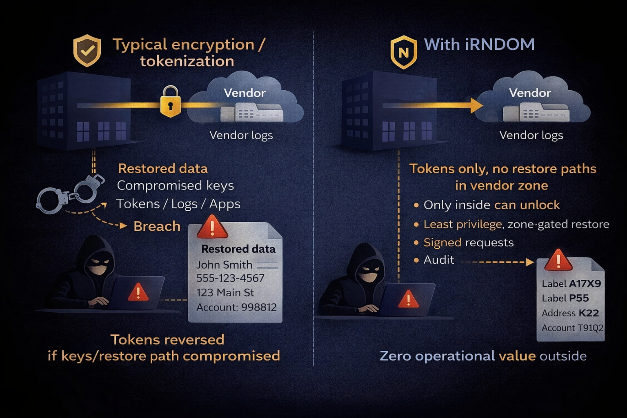 Typical external exposure vs iRNDOM